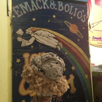 Emack & Bolio's - Rice Crispie cone with original oreo ice cream - Ice Cream & Frozen Yogurt Near Me - Boston, Massachusetts Emack & Bolio's - Rice Crispie cone with original oreo ice cream - Ice Cream & Frozen Yogurt Near Me - Boston, Massachusetts