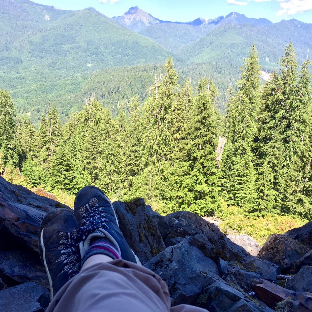 Lake 22 - Pit stop. This was the exposed rocky bit. .7mi from the lake at the top! - Hiking Near Me - Granite Falls, Washington Lake 22 - Pit stop. This was the exposed rocky bit. .7mi from the lake at the top! - Hiking Near Me - Granite Falls, Washington