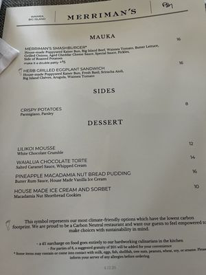 Menu photo 1 Merriman's Kamuela, HI