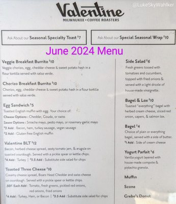 Menu photo 3 Valentine Coffee Roasters Milwaukee, WI Menu photo 3 Valentine Coffee Roasters Milwaukee, WI