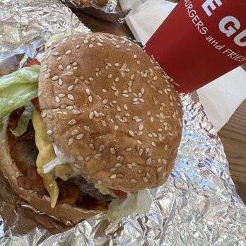 Five Guys - Little Cheeseburger was not so little! - Burgers Near Me - Dawsonville, Georgia Five Guys - Little Cheeseburger was not so little! - Burgers Near Me - Dawsonville, Georgia