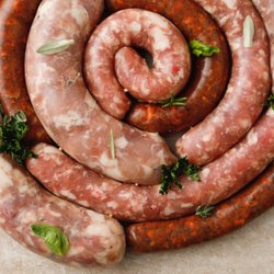 Maison Porcella - House made french style sausages, made with locally sourced meats.