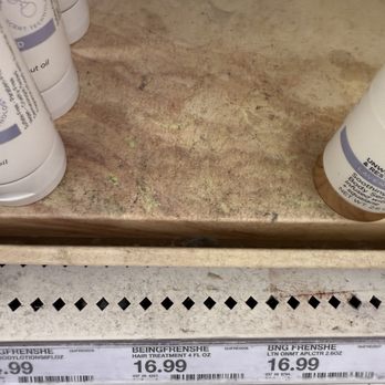 Target - Filthy shelves in Health and beauty products - Department Stores Near Me - Fontana, California