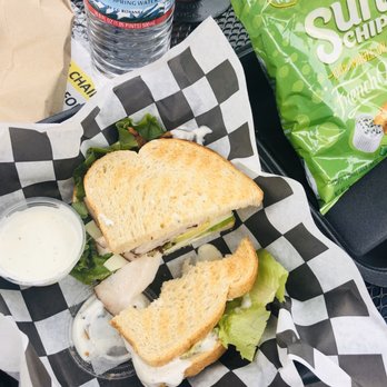 Brown Bag Deli & Cafe - California club with no onions or tomatoes. I added extra ranch on the side - Delis Near Me - Suwanee, Georgia Brown Bag Deli & Cafe - California club with no onions or tomatoes. I added extra ranch on the side - Delis Near Me - Suwanee, Georgia