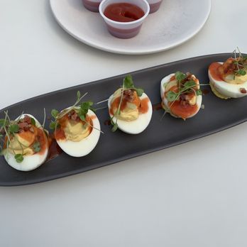 Offshore Rooftop - Deviled eggs - New American Near Me - Chicago, Illinois Offshore Rooftop - Deviled eggs - New American Near Me - Chicago, Illinois