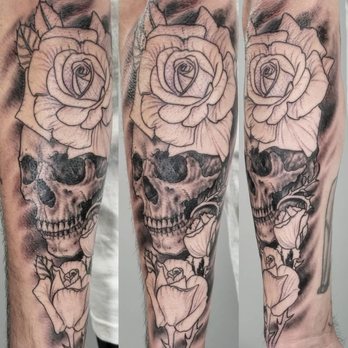 Outer Limits Tattoo & Body Piercing - custom skull/rose design by will - Tattoo Near Me - Costa Mesa, California Outer Limits Tattoo & Body Piercing - custom skull/rose design by will - Tattoo Near Me - Costa Mesa, California