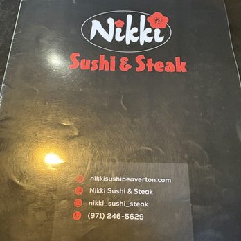 Nikki Sushi & Steak - Main menu page - Sushi Bars Near Me - Beaverton, Oregon Nikki Sushi & Steak - Main menu page - Sushi Bars Near Me - Beaverton, Oregon