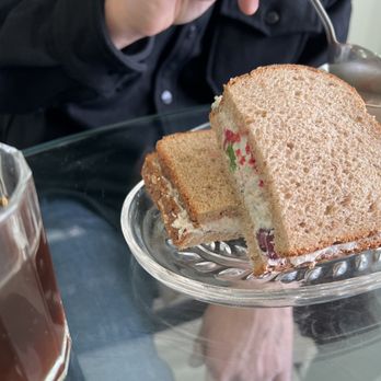 Calla Lily Victorian Tea Room - Chicken salad sandwich. My friend said it was great. - Tea Rooms Near Me - Aurora, Illinois
