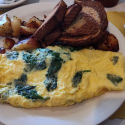 Spinach and feta omelet