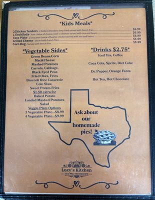 Menu photo 1 Lucy's Kitchen Elgin, TX