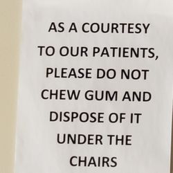 Affinity Dental Center - Sign up on wall in waiting room of Affinity Dental in Uncasville, CT
