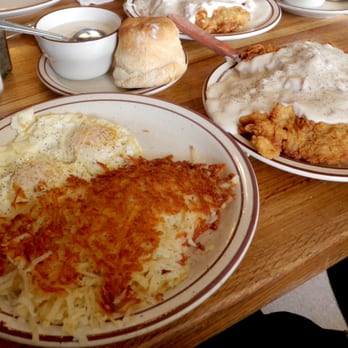 Cafe 126 - The BEST Chicken Fried Steak with 2 eggs, hashbrowns, and a biscuit with bacon gravy - Breakfast & Brunch Near Me - Ventura, California