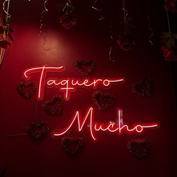 Fire Tacos - Photo wall for Valentine's Day - Tacos Near Me - Seattle, Washington Fire Tacos - Photo wall for Valentine's Day - Tacos Near Me - Seattle, Washington