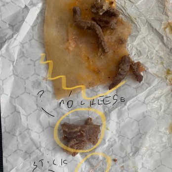 Jilberto’s Taco Shop - Splint of wood from (idk) Thick piece of gristle No cheese on the quesadilla (wtf??) - Tacos Near Me - Temecula, California Jilberto’s Taco Shop - Splint of wood from (idk) Thick piece of gristle No cheese on the quesadilla (wtf??) - Tacos Near Me - Temecula, California