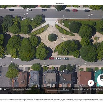 Minto Park - Overhead view of Minto Park. The Women's Monument is to the right. - Parks Near Me - Ottawa, Ontario