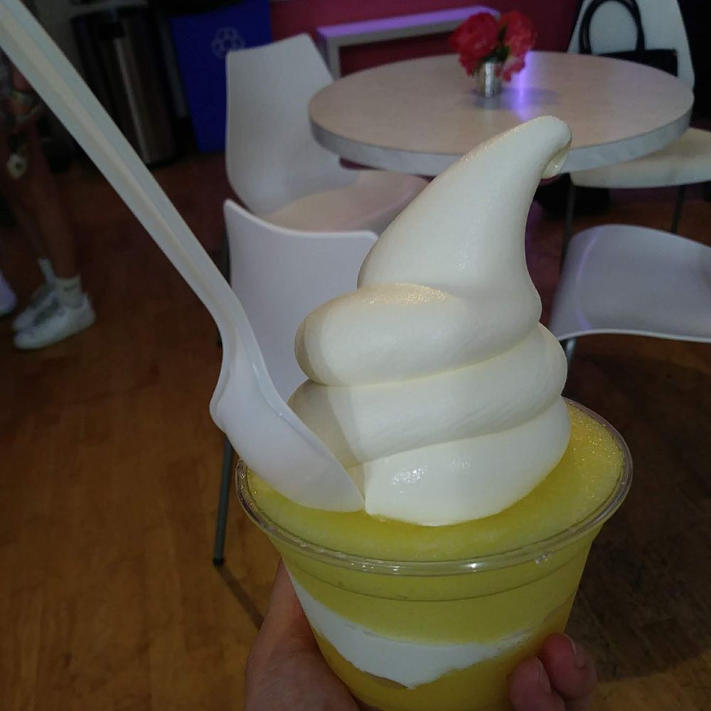 Sweet and Shavery - Parfait with vanilla custard and pineapple and passion fruit Italian ice - Desserts Near Me - Davis, California Sweet and Shavery - Parfait with vanilla custard and pineapple and passion fruit Italian ice - Desserts Near Me - Davis, California