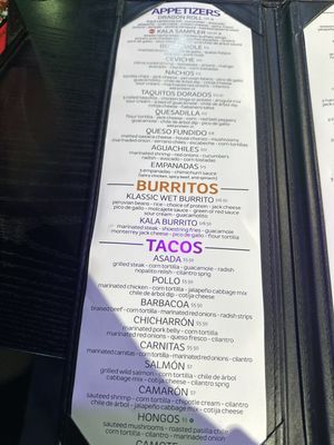 Menu photo 4 Kalaveras Marina del Rey, CA