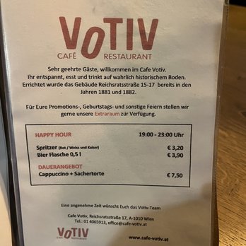 Votiv - june 2023 menu - Cafes Near Me - Vienna, 9 Votiv - june 2023 menu - Cafes Near Me - Vienna, 9