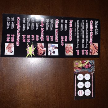 Salsa Foot Massage - Price list and punch card for frequent users. - Massage Near Me - Destin, Florida