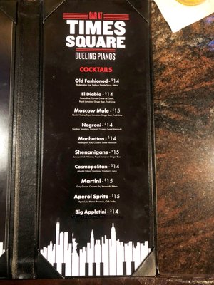 Menu photo 1 Bar at Times Square Las Vegas, NV Menu photo 1 Bar at Times Square Las Vegas, NV