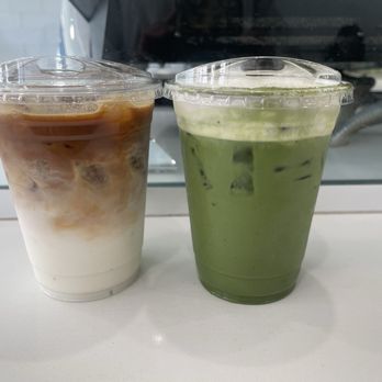 DAMO - Damo latte and matcha cream top - Coffee & Tea Near Me - Los Angeles, California DAMO - Damo latte and matcha cream top - Coffee & Tea Near Me - Los Angeles, California