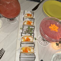 Tequila cocktail (forgot the name), Crab Tacos, and La Magdalena! Not pictured were the truffle yuca fries, must have. Tequila cocktail (forgot the name), Crab Tacos, and La Magdalena! Not pictured were the truffle yuca fries, must have.