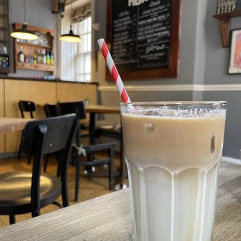 Cafe Revival - Vanilla latte- way too much milk and vanilla is settled at the bottom. - Cafes Near Me - Bristol, BST Cafe Revival - Vanilla latte- way too much milk and vanilla is settled at the bottom. - Cafes Near Me - Bristol, BST