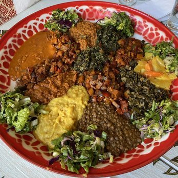 Cafe Ethiopia - Vegetarian Combo for 6 - Ethiopian Near Me - San Francisco, California