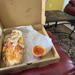 Bella Mia Pizza - Stromboli raw and disgusting