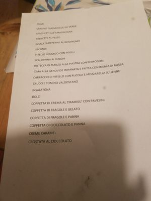 Menu photo 1 La Tavernetta Genova, GE