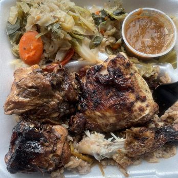 Caribbean Jerk Corner - Oxtail Oxtails and Jerk Chicken Combo - Caribbean Near Me - Chicago, Illinois
