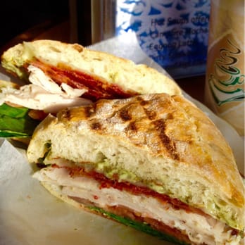 Artisan Coffee House - Turkey bacon pesto panini. Mmm - Coffee & Tea Near Me - Scottsville, New York