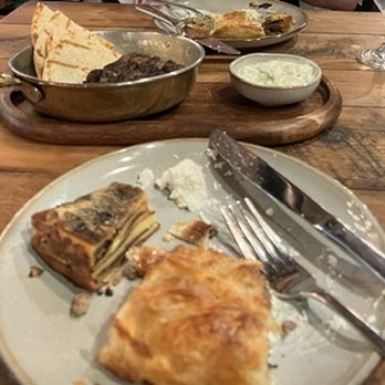 Shkodra Byrek - meat pie & Fli & sausage yum - Mediterranean Near Me - Dedham, Massachusetts