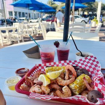 The Shrimp Shack - 1lb peel + eat shrimp, seasoned perfectly. Served with potatoes, corn, melted butter and cocktail sauce - Seafood Near Me - Santa Rosa Beach, Florida The Shrimp Shack - 1lb peel + eat shrimp, seasoned perfectly. Served with potatoes, corn, melted butter and cocktail sauce - Seafood Near Me - Santa Rosa Beach, Florida