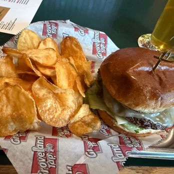 Groveland Tap - Pub Chips and All Tapped Up burger - American Near Me - St. Paul, Minnesota