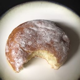 Kreme filled donut- Look at the huge bite I had to take and still no sign of the cream filling. Kreme filled donut- Look at the huge bite I had to take and still no sign of the cream filling.