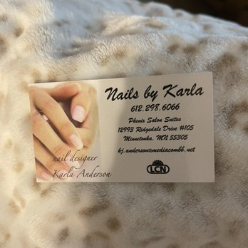 Nails by Karla - Business card - Nail Technicians Near Me - Minnetonka, Minnesota Nails by Karla - Business card - Nail Technicians Near Me - Minnetonka, Minnesota
