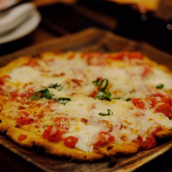 Bin 14 - Here's the Margherita , fresh mozzarella and basil Pizza gluten free ($12) thin crust and crunchy! - Wine Bars Near Me - Hoboken, New Jersey Bin 14 - Here's the Margherita , fresh mozzarella and basil Pizza gluten free ($12) thin crust and crunchy! - Wine Bars Near Me - Hoboken, New Jersey