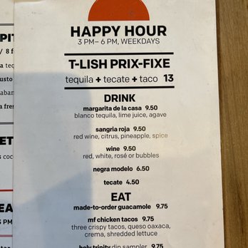 Tacolicious - Happy Hour menu at Tacolicious in San Francisco. - Cocktail Bars Near Me - San Francisco, California