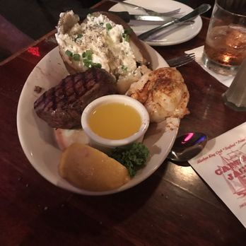 Captain Jack's - Sirloin and lobster with a baked potato - Seafood Near Me - Sunset Beach, California