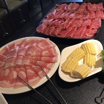 Happy Lamb Hot Pot - Corn, beef, pork belly - Mongolian Near Me - Edison, New Jersey