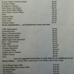 Raven Ribs - Menu - March 10, 2015