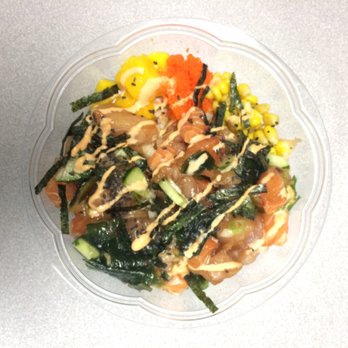 Splash Poke - Triple splash with salmon and tuna. - Hawaiian Near Me - Edmonton, Alberta Splash Poke - Triple splash with salmon and tuna. - Hawaiian Near Me - Edmonton, Alberta