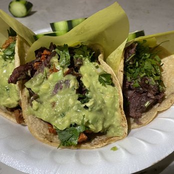 Tacos Mi Reynita - Al pastor, Campechano (steak and chorizo), and cabeza taco - Tacos Near Me - Hayward, California