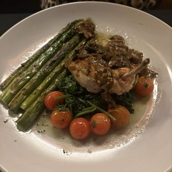 Lily's - Heirloom chicken with asparagus - Seafood Near Me - Idyllwild-Pine Cove, California Lily's - Heirloom chicken with asparagus - Seafood Near Me - Idyllwild-Pine Cove, California