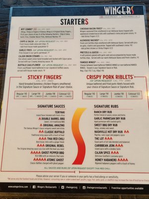 Menu photo 2 WINGERS Restaurant Orem, UT