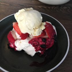 The Thatch In Thyme - Meringue nest with fresh fruit and ice cream
