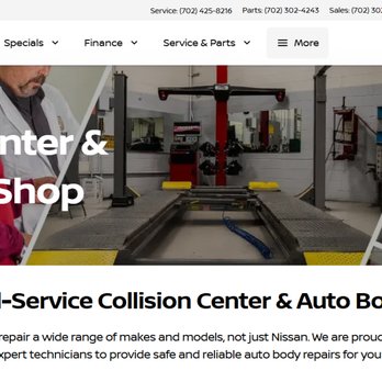 Planet Nissan - The website states that they have an "Onsite" auto body repair; however, this does not appear to be accurate. - Auto Repair Near Me - Las Vegas, Nevada Planet Nissan - The website states that they have an "Onsite" auto body repair; however, this does not appear to be accurate. - Auto Repair Near Me - Las Vegas, Nevada