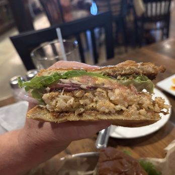 Kitchen Sync - Inside my Shrimp Burger - Pizza Near Me - Greenville, South Carolina Kitchen Sync - Inside my Shrimp Burger - Pizza Near Me - Greenville, South Carolina