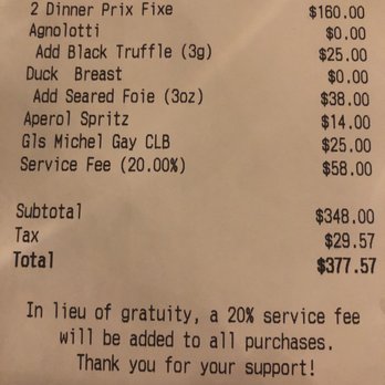 Spruce - The bill. A bit less amazing. Skip the truffles and foie gras and you'll still have a great time. - American Near Me - San Francisco, California Spruce - The bill. A bit less amazing. Skip the truffles and foie gras and you'll still have a great time. - American Near Me - San Francisco, California